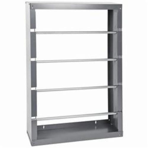DURHAM MFG® 368-95 Wall Mounted Wire Spool Rack With 4 Rod, 5-7/8 in L x 26-1/8 in W x 36-1/2 in H, Cold Rolled Steel, Gray