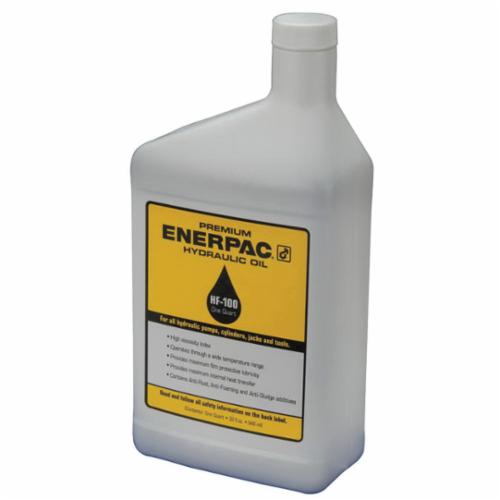 Enerpac® HF-100 HF Series Hydraulic Oil, 1 qt Bottle, Mild Petroleum, Liquid, Blue