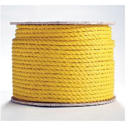 Erin Rope TWPY160600 3-Strand Premium Twisted Rope, 1/2 in Dia x 600 ft L, Yellow, Polypropylene