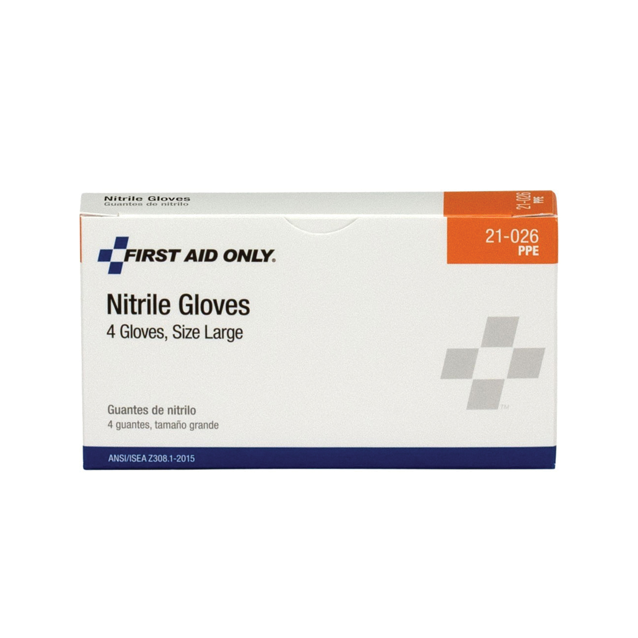 First Aid Only® 21-026-001 Latex Free Powder Nitrile Exam Glove