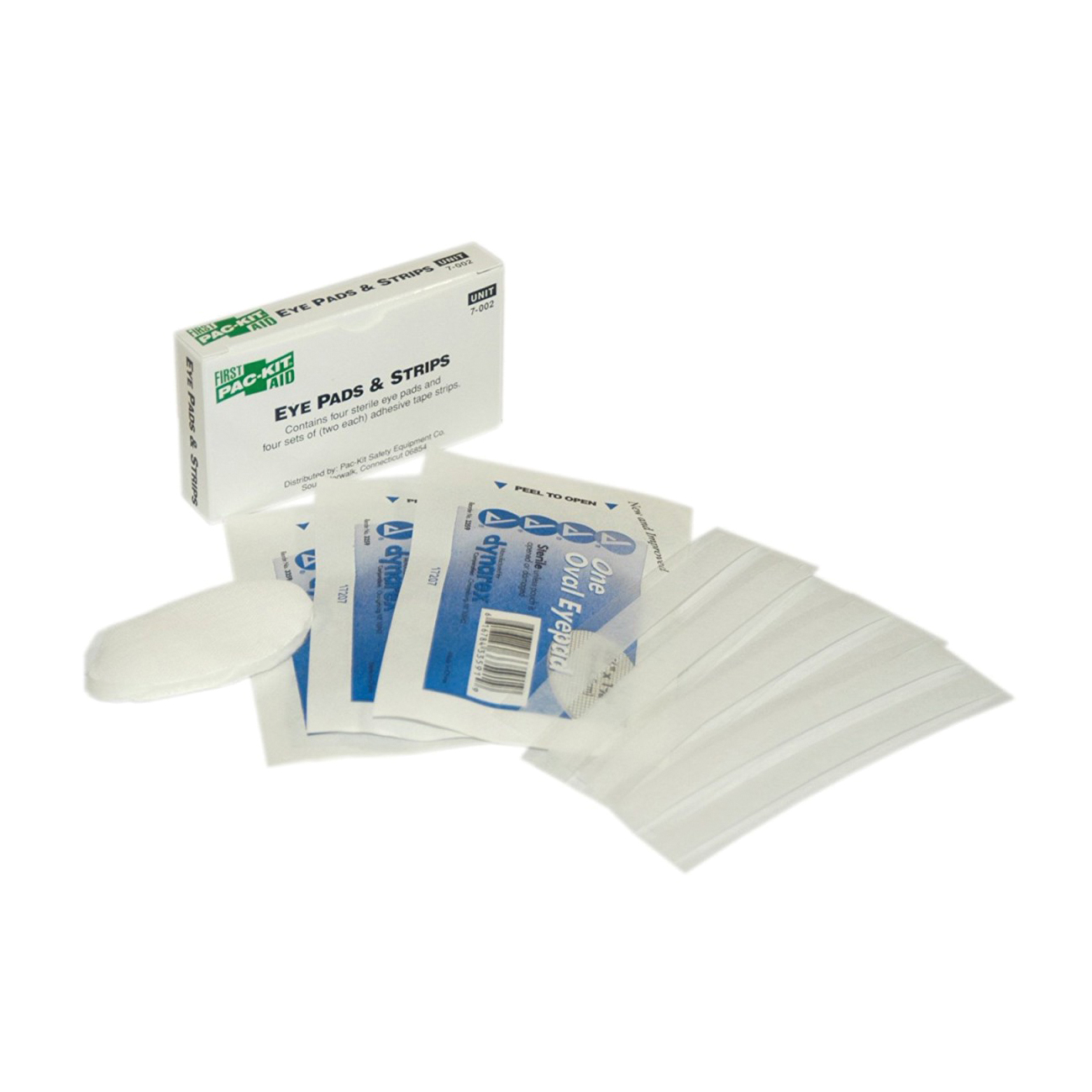 First Aid Only® 7-002 Sterile Eye Pad and Adhesive Strip, 4 in L x 2.13 in W x 0.63 in H