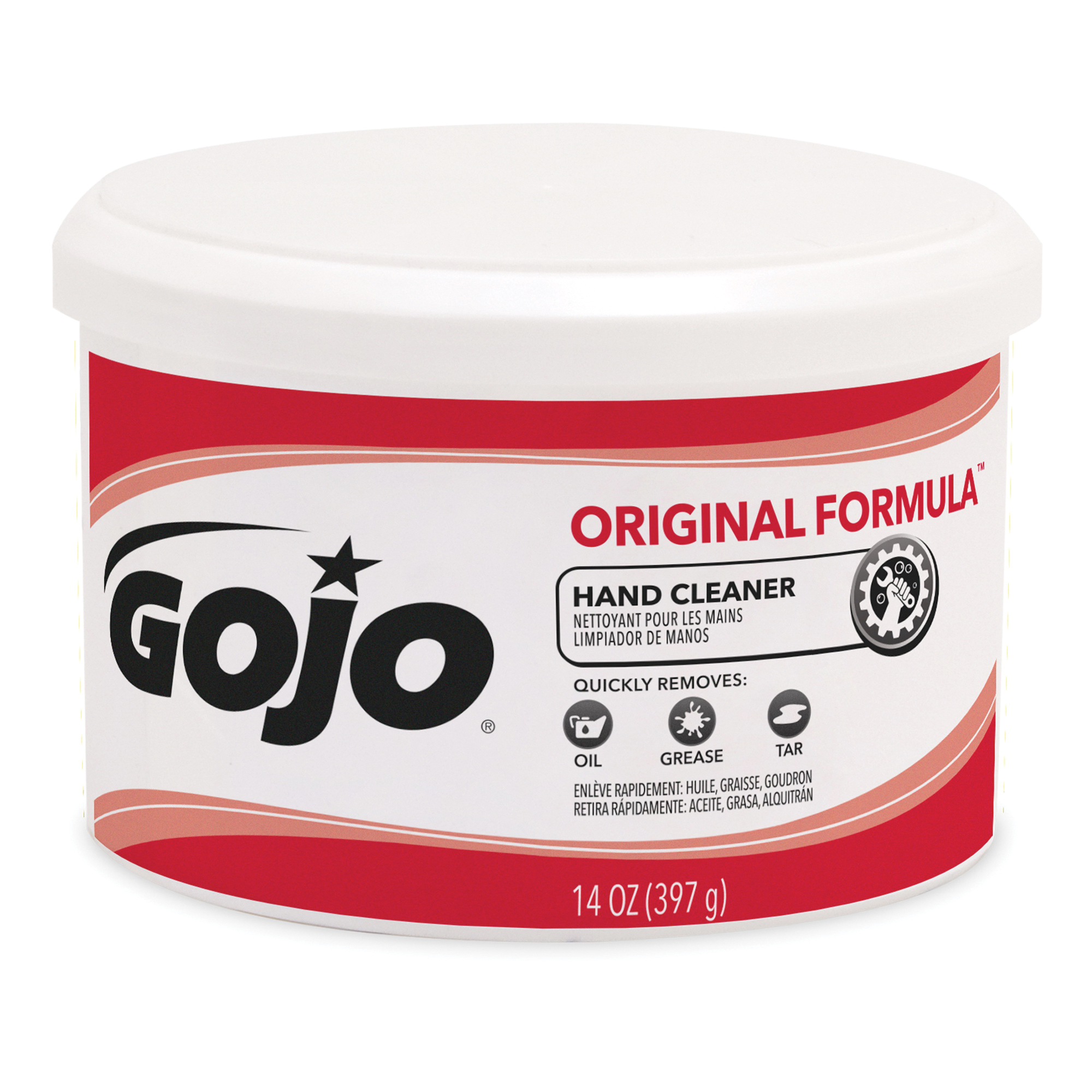 GOJO® 1109-12 ORIGINAL FORMULA™ Hand Cleaner, 14 oz Nominal, Plastic Cartridge Package, Creamy Form, Solvent Odor/Scent, Opaque White