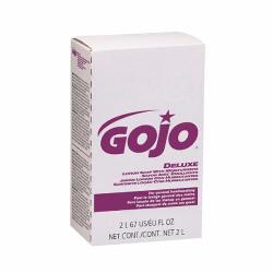 GOJO® 2217-04 Deluxe Lotion Soap With Moisturizers, 2000 mL Nominal, Dispenser Refill Package, Lotion Form, Floral Odor/Scent, Opalescent/Pink