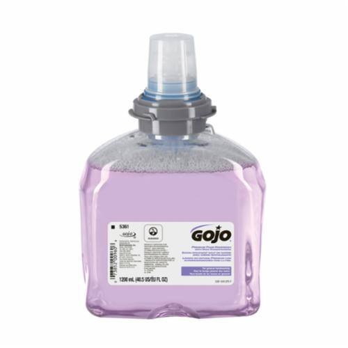 GOJO® 5361-02 TFX™ Premium Handwash, 1200 mL Nominal, Dispenser Refill Package, Foam Form, Cranberry/Fruity Odor/Scent, Clear/Purple