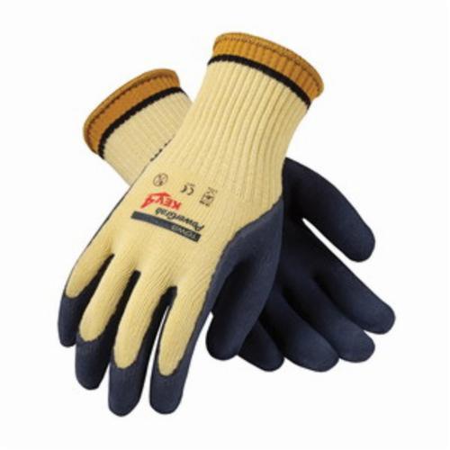 PIP® PowerGrab™ KEV4 09-K1444 Medium Weight Unisex Cut Resistant Gloves, Latex/Nitrile Coating, Kevlar® Fiber, Elastic Knit Wrist Cuff, Resists: Abrasion, Cut, Puncture and Tear, ANSI Cut-Resistance Level: A3