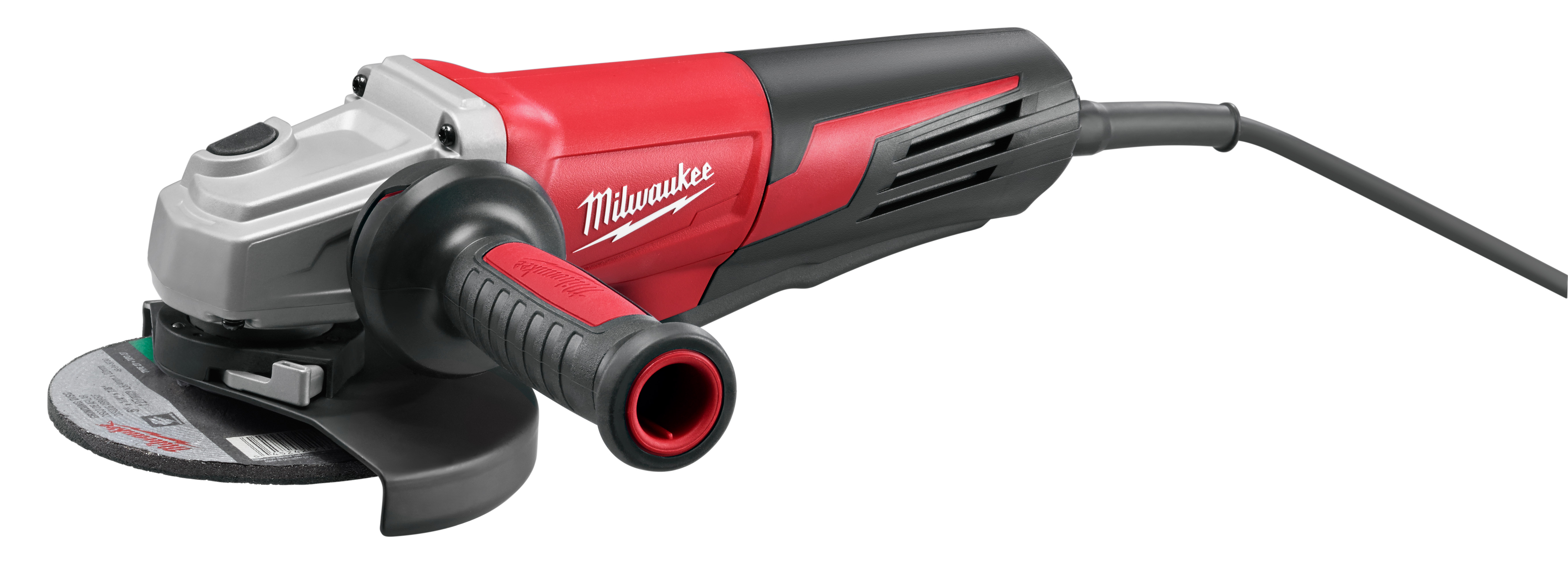 Milwaukee® 6161-30 Double Insulated Small Angle Grinder, 6 in Dia Wheel, 5/8-11 Arbor/Shank, 120 VAC, Black/Red