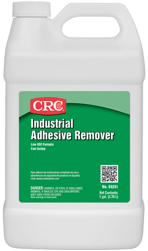 CRC® 03251 Combustible Adhesive Remover, 1 gal Bottle, Liquid Form, Clear/White, Slight Hydrocarbon Odor/Scent