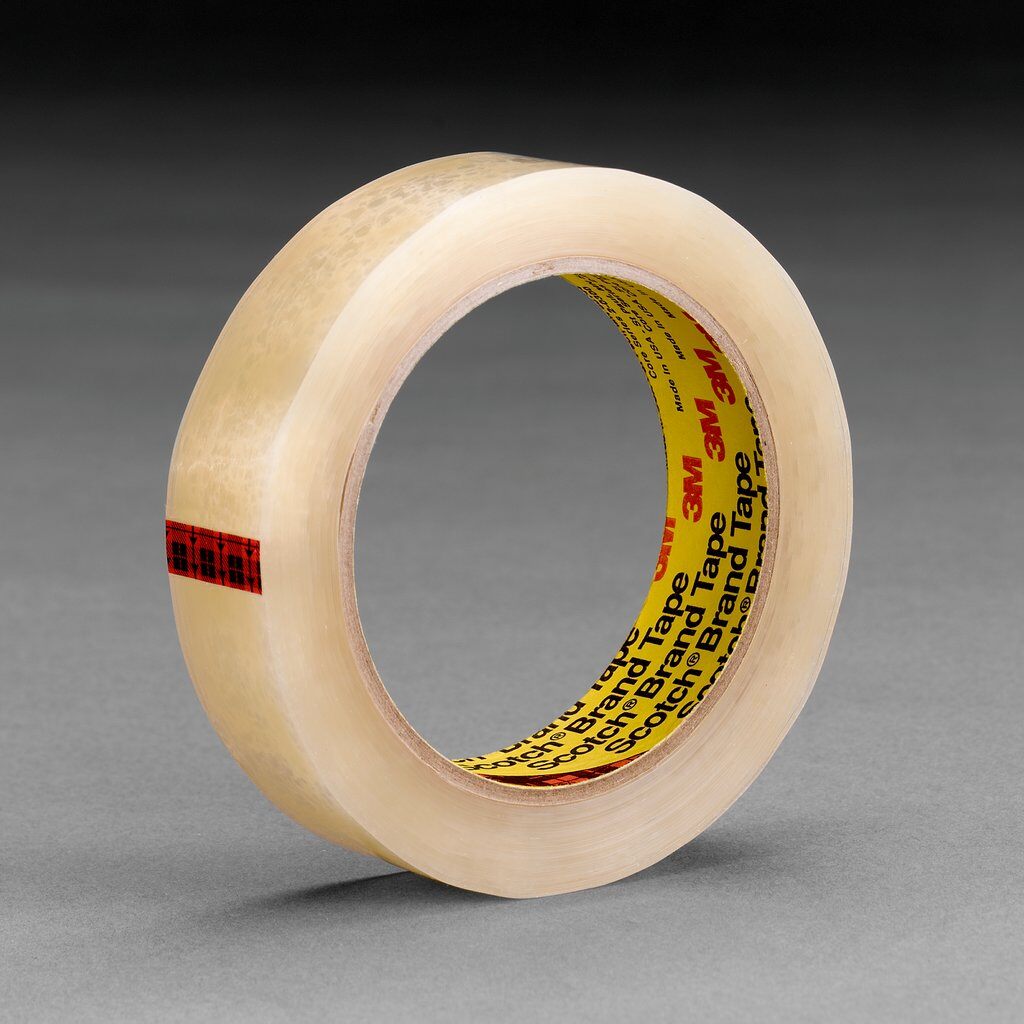 3M™ 600-1/2"x72yd High Performance Light Duty Packaging Tape, 72 yd L x 1/2 in W, 2.3 mil THK, Acrylic Adhesive, UPVC Backing, Clear