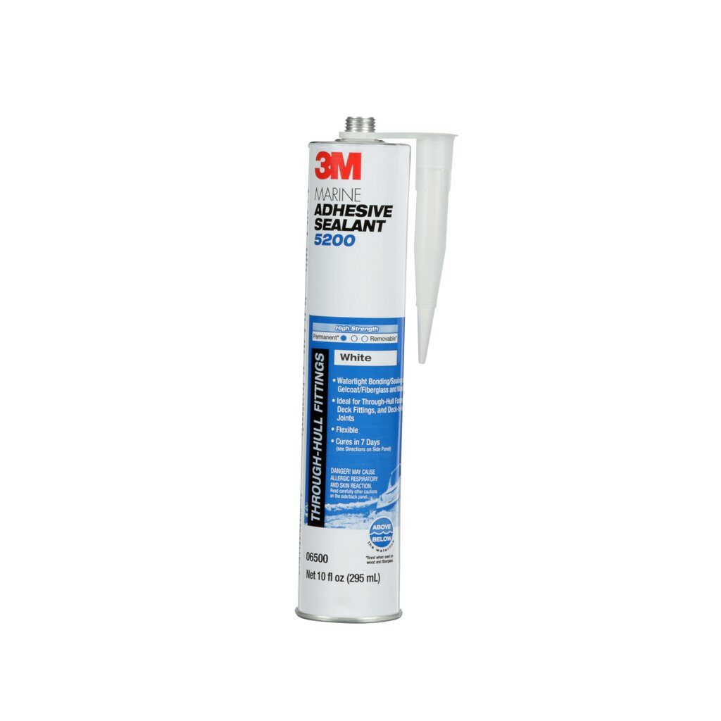 3M™ 06500-White-1/10gal Marine Adhesive Sealant, 0.1 gal Cartridge, White, Polyurethane Base