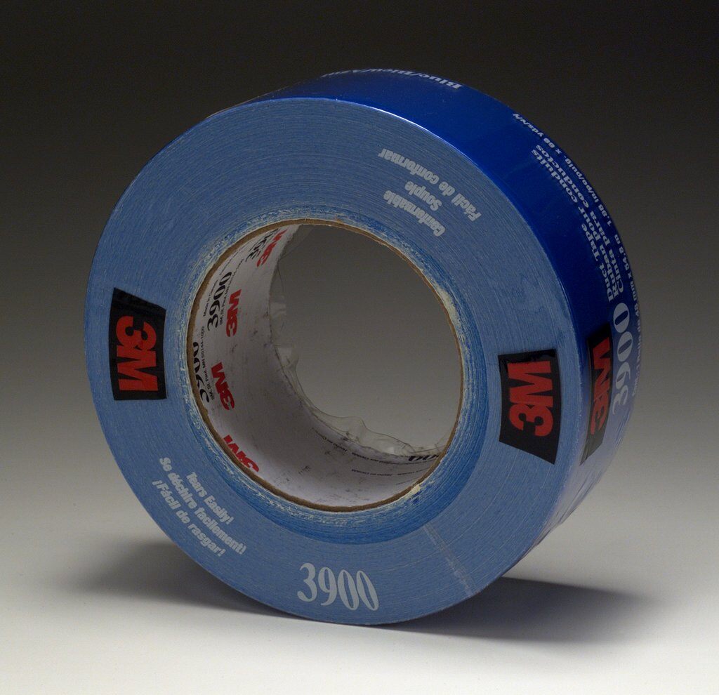 3M™ 3900-Blue Multi-Purpose Duct Tape, 54.8 m L x 48 mm W, 7.6 mil THK, Rubber Adhesive, Polyethylene Over Cloth Scrim Backing, Blue