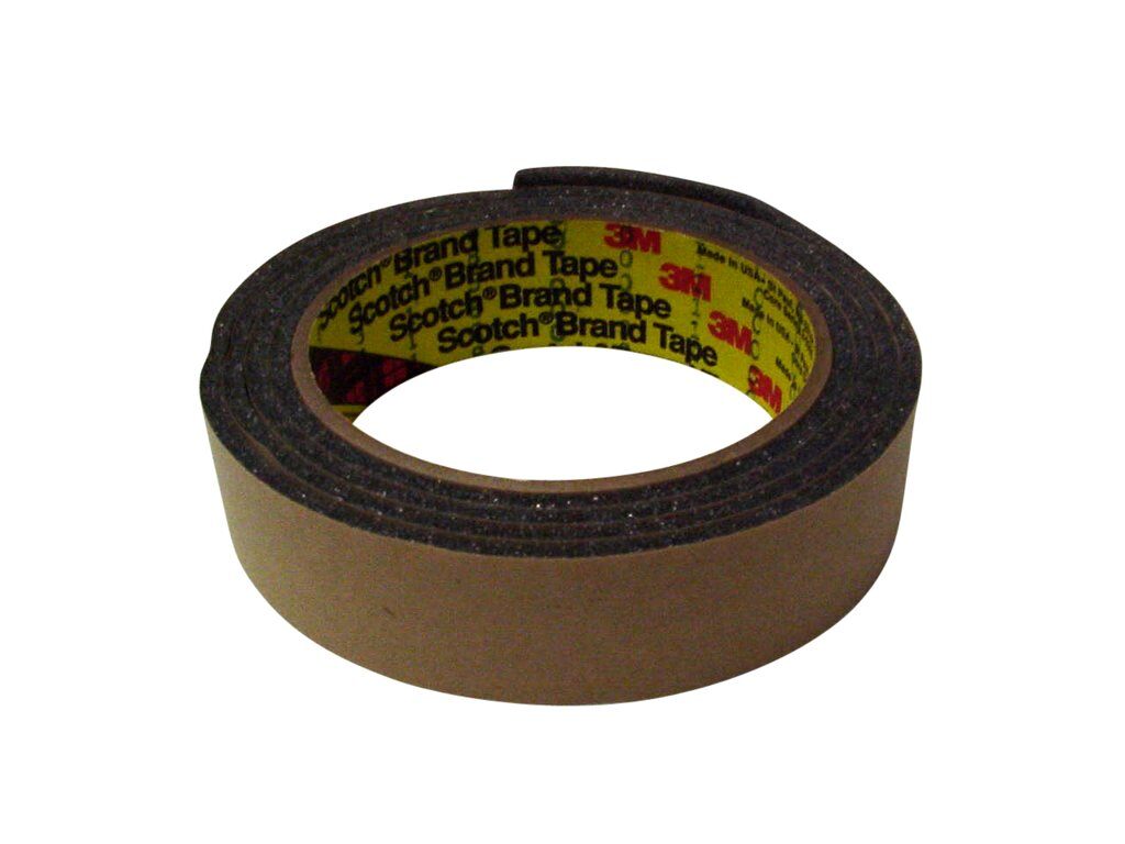 3M™ 4314 Single Coated Open Cell Foam Tape, 18 yd L x 1 in W, 250 mil THK, Acrylic Adhesive, Urethane Foam Backing, Charcoal Gray