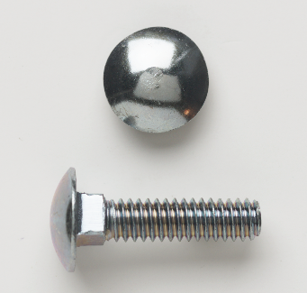 Peco 38X212CBZ Carriage Bolt, 3/8-16, 2-1/2 in L Under Head, Low Carbon Steel, Hot Dipped Galvanized/Zinc Plated