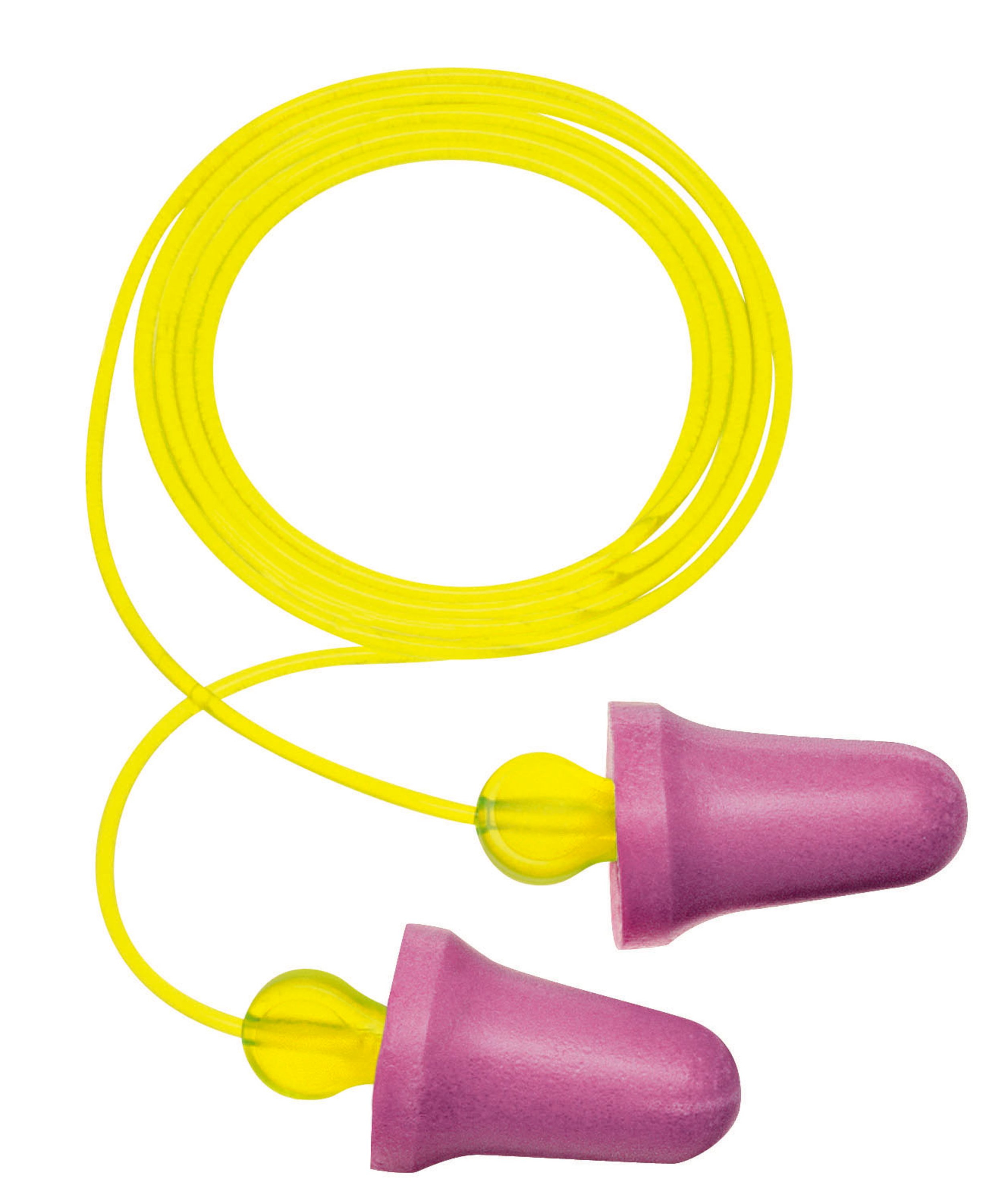 3M™ No-Touch™ P2001 Earplugs, 29 dB Noise Reduction, Tapered Shape, ANSI S3.19-1974, Disposable, Corded Design