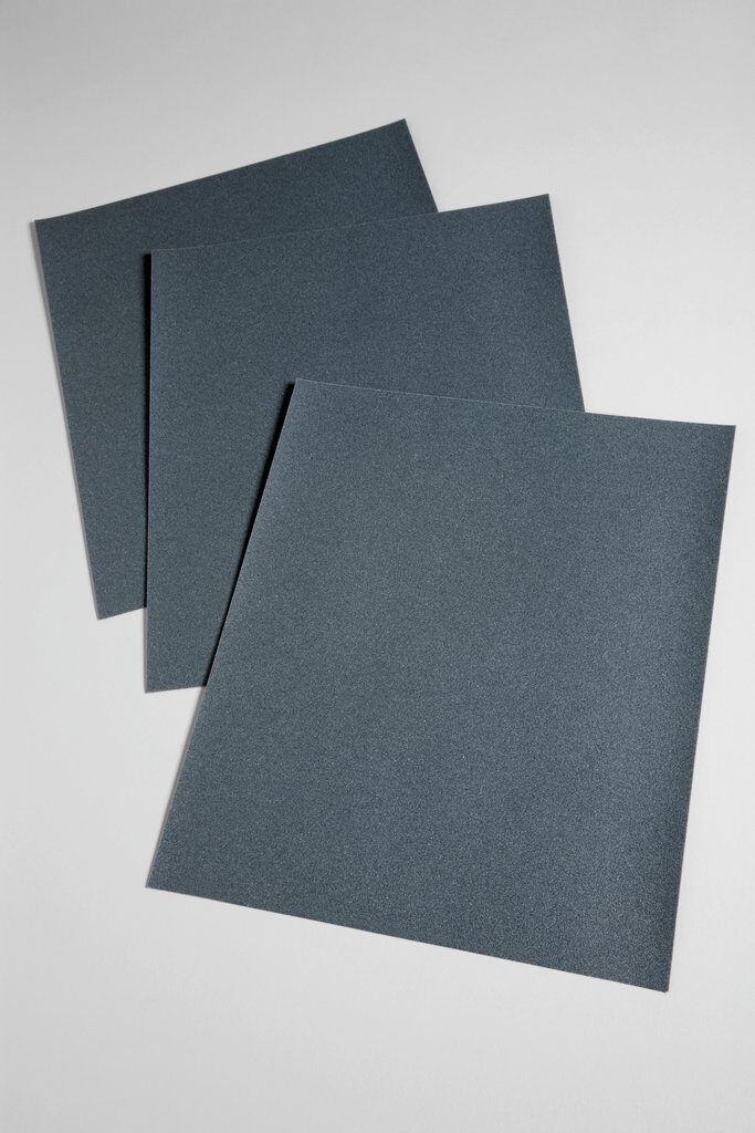 3M™ 02014 431Q Coated Sanding Sheet, 11 in L x 9 in W, 180 Grit, Very Fine Grade, Silicon Carbide Abrasive, Paper Backing