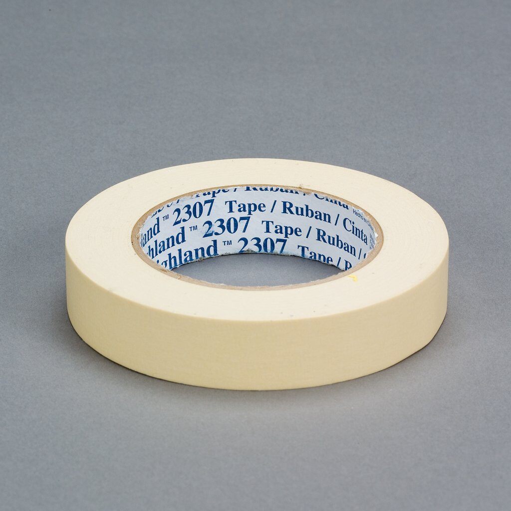 3M™ 2307-72mmx55m General Purpose Masking Tape, 55 m L x 72 mm W, 5.2 mil THK, Rubber Adhesive, Crepe Paper Backing