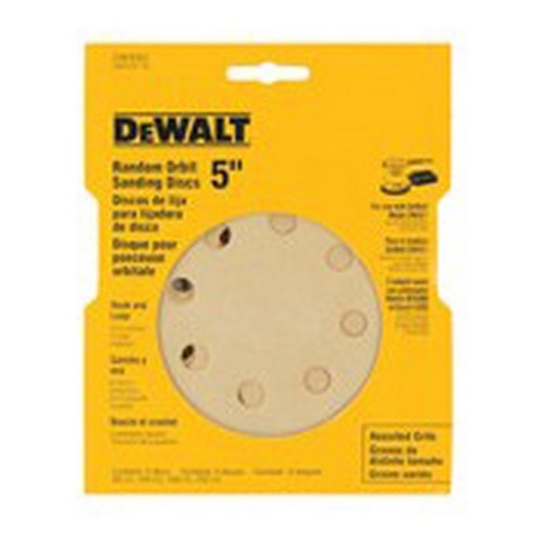 DeWALT® DW4307 Hook and Loop Disc, 5 in Dia, Aluminum Oxide Abrasive, Paper Backing