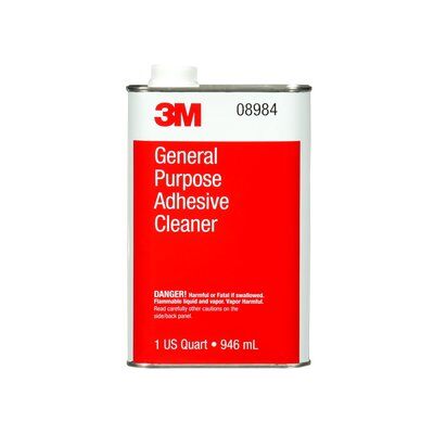 3M™ 8984 General Purpose Adhesive Cleaner, 1 qt, Sharp Aromatic Solvent Odor/Scent, Clear, Liquid Form