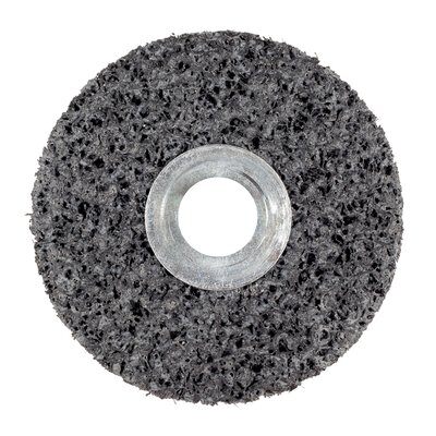 3M™ 01021 Clean and Strip Unitized Wheel, 4 in Dia Wheel, 1/4 in Center Hole, 1 in W Face, Extra Coarse Grade, Silicon Carbide Abrasive