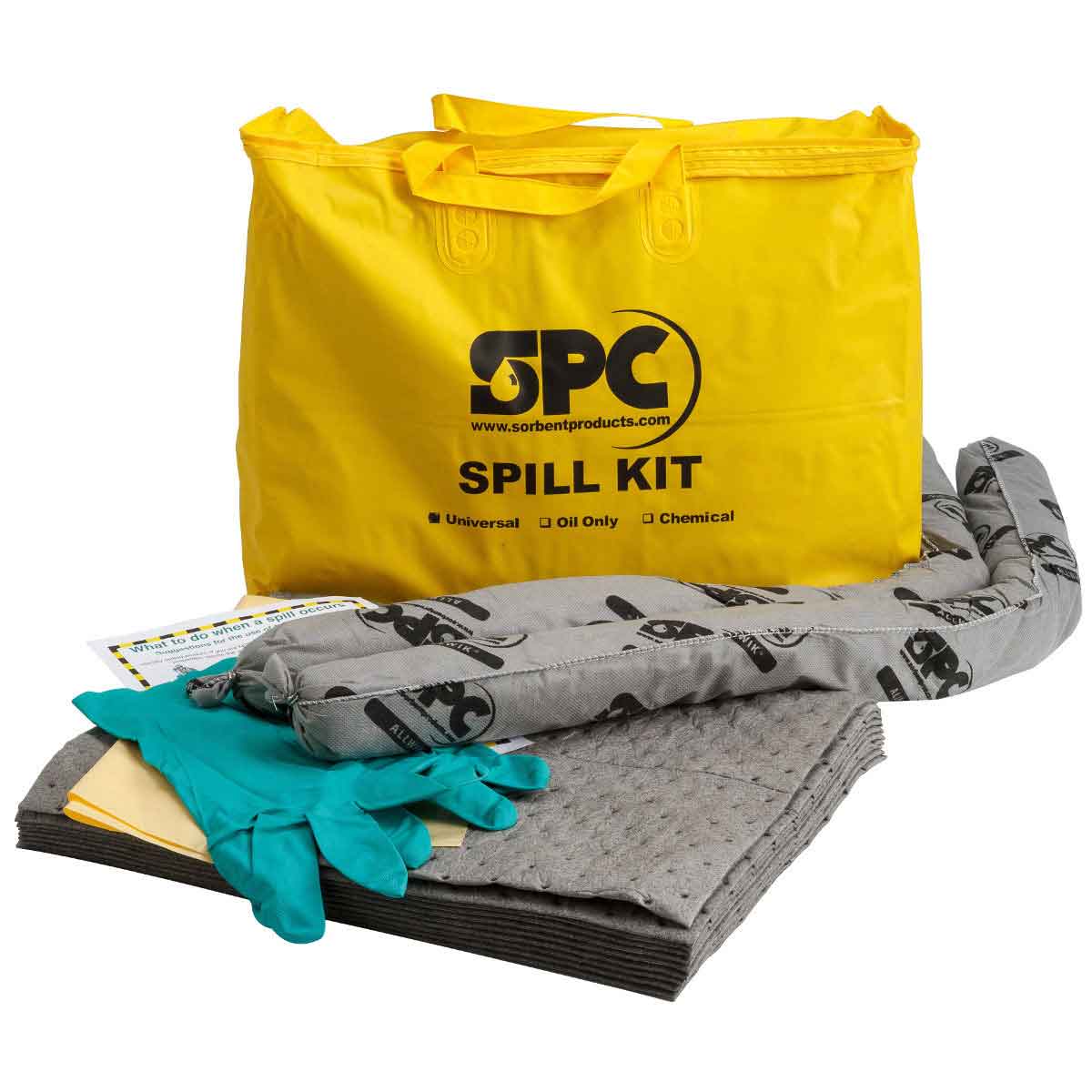 SPC® AllWik® SKA-PP Economy Portable Spill Kit, 5 gal Bag, Fluids Absorbed: Universal