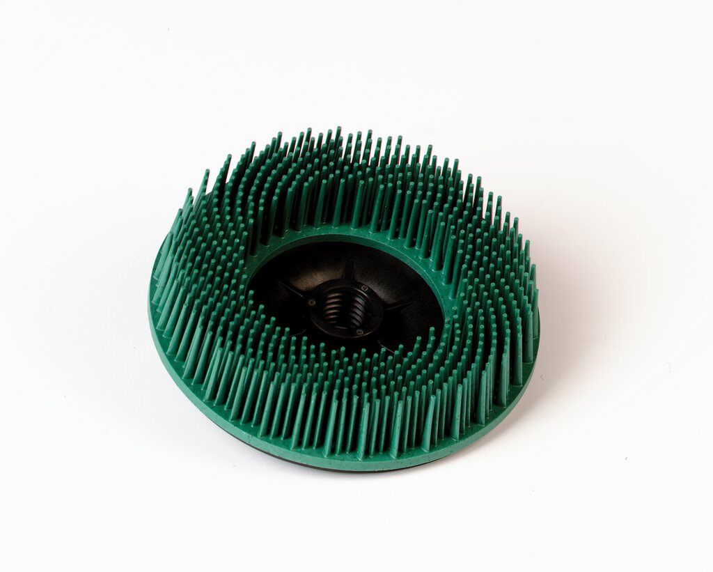 3M™ 24241 Flexible Straight Threaded Bristle Disc Brush, 4-1/2 in Dia Brush, 5/8 in Center Hole, Ceramic Fill