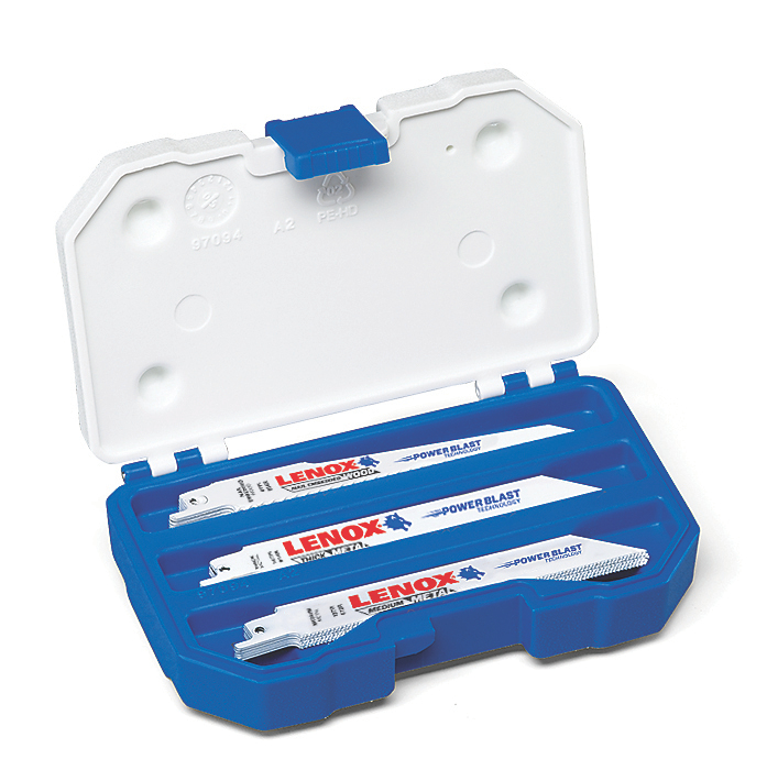 Lenox® 1073415RKG General Purpose Reciprocating Saw Blade Kit, 6 in L x 3/4 in W, 6/14/18 TPI