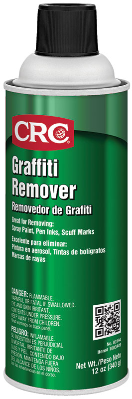 CRC® 03194 Graffiti Remover, 16 oz Aerosol Can, Liquid/Viscous Form, Light Gray, Solvent Odor/Scent