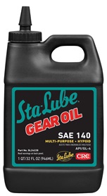 Sta-Lube® SL24228 API/GL-4 Hypoid Multi-Purpose Non-Flammable Gear Oil, 32 oz Bottle, Mild Odor/Scent, Liquid Form, SAE 140 Grade, Amber