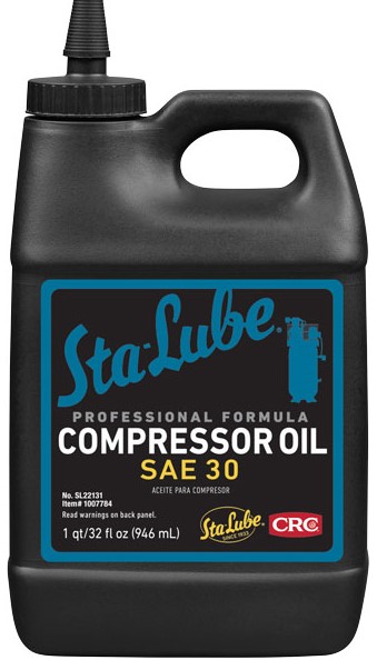 Sta-Lube® SL22131 Non-Flammable Compressor Oil, 32 oz Bottle, Faint Petroleum Odor/Scent, Liquid Form, Amber/Clear