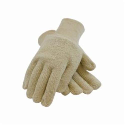 PIP® 42-C700 Loop-Out General Purpose Gloves, Knit Work, Cotton Terry Cloth Palm, Cotton, Natural, Knit Wrist Cuff, Bright Coating, Resists: Abrasion, Cut and Heat, Unlined Lining, Seamless