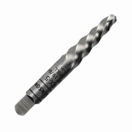 Irwin® Hanson® 52405 Spiral Flute Screw Extractor, #5 Extractor, 19/64 in Drill, For Screw Size: 3/8 to 5/8 in, 3/8 in NPT, 3/8 in BSP, 10 to 16 mm