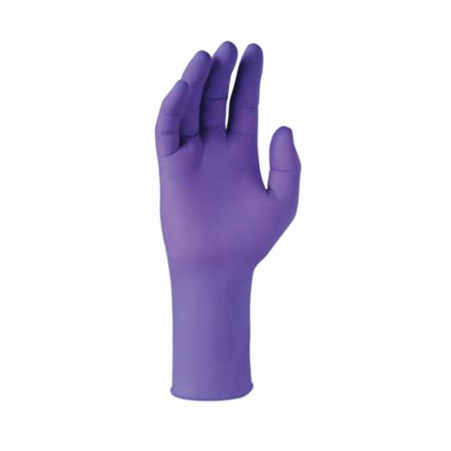 Kimberly-Clark* 50601 Disposable Gloves, S, Nitrile™ Polymer, Purple, 12 in L, Non-Powdered, Textured, 4.7 mil THK, Application Type: Exam/Medical Grade, Ambidextrous Hand