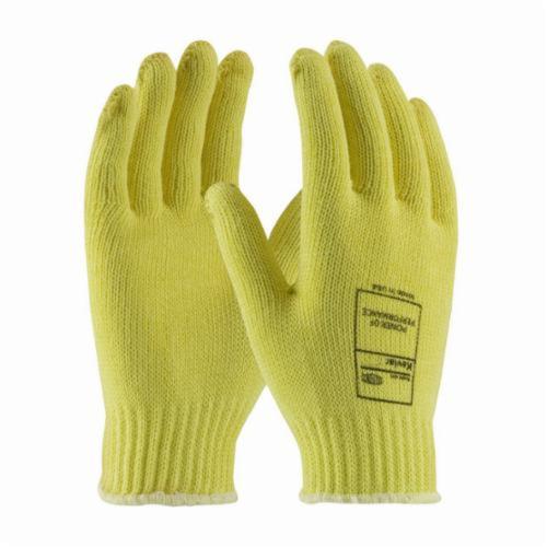 PIP® Kut-Gard® 07-K300 Medium Weight Unisex Cut Resistant Gloves, Uncoated Coating, DuPont™ Kevlar® Fiber, Elastic Knit Wrist Cuff, Resists: Cut, Flame and Heat, ANSI Cut-Resistance Level: A2