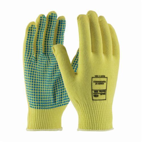 PIP® Kut-Gard® 08-K200PD Lightweight Unisex Cut Resistant Gloves, 1-Sided PVC Dots Coating, DuPont™ Kevlar® Fiber, Elastic Knit Wrist Cuff, Resists: Abrasion and Cut, ANSI Cut-Resistance Level: A2