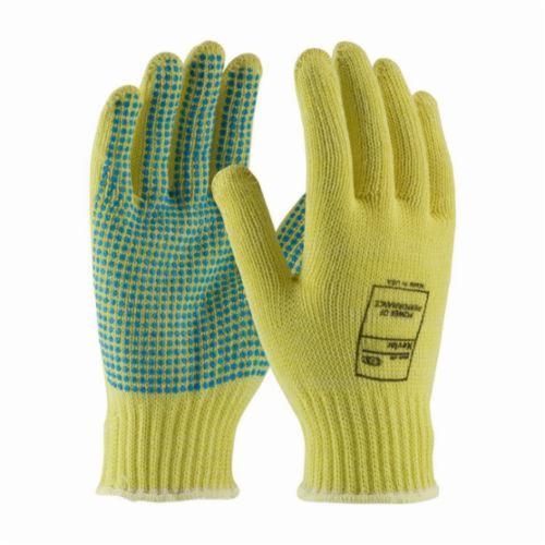 PIP® Kut-Gard® 08-K300PD Medium Weight Unisex Cut Resistant Gloves, 1-Sided PVC Dots Coating, DuPont™ Kevlar® Fiber, Elastic Knit Wrist Cuff, Resists: Abrasion and Cut, ANSI Cut-Resistance Level: A2