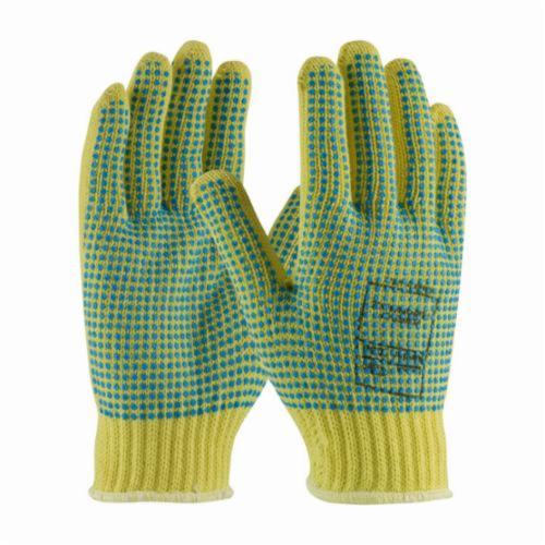 PIP® Kut-Gard® 08-K350PDD Heavyweight Unisex Cut Resistant Gloves, 2-Sided PVC Dots Coating, DuPont™ Kevlar® Fiber, Elastic Knit Wrist Cuff, Resists: Abrasion and Cut, ANSI Cut-Resistance Level: A3