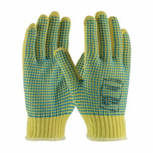 PIP® Kut-Gard® 08-K385/L Heavyweight Unisex Cut Resistant Gloves, L, 2-Sided PVC Dots Coating, Kevlar®, Knit Wrist Cuff, Resists: Abrasion and Cut, ANSI Cut-Resistance Level: 5