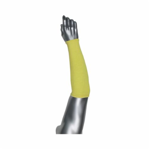 PIP® Kut Gard® 10-KS18STO 10-KSSTO Cut-Resistant Sleeves With Thumb Hole, 18 in L x 2 ply THK, Kevlar®, Yellow
