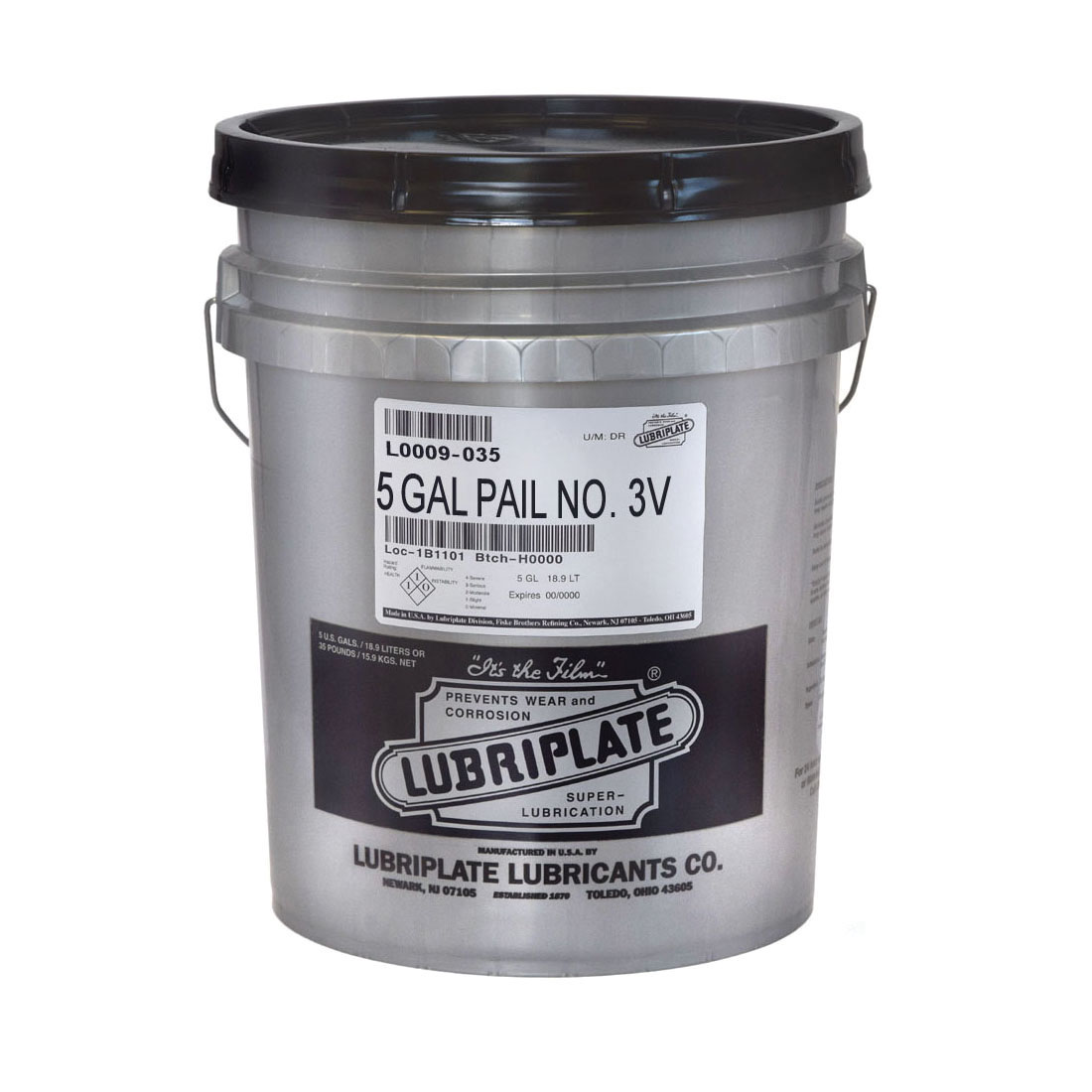 Lubriplate® L0009-035 3-V Petroleum Based Machine Oil, 35 lb Pail, Mineral Oil Odor/Scent, Liquid Form, Amber