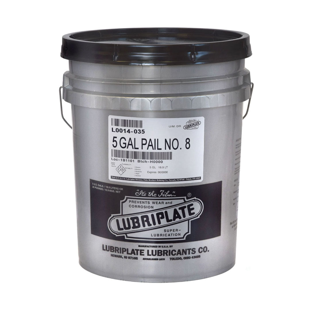 Lubriplate® L0014-035 NO 8 Petroleum Based Machine Oil, 35 lb Pail, Mineral Oil Odor/Scent, Liquid Form, Amber