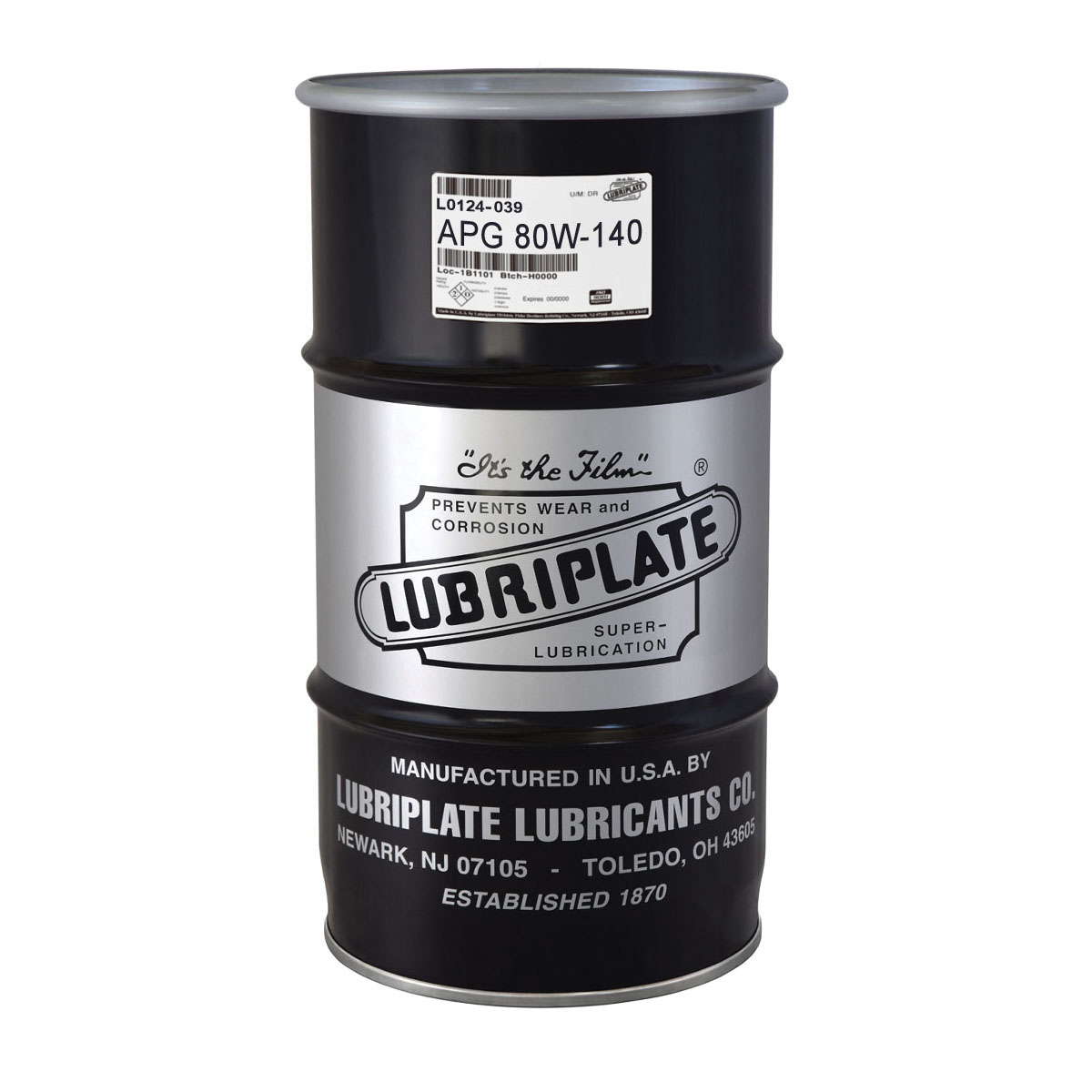 Lubriplate® L0124-039 APG-80W-140 Economic Multi-Grade Gear Oil, 120 lb Keg, Additive Odor/Scent, Liquid Form, ISO 320 Grade, Amber