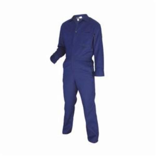 MCR Safety CC1B64T Max Comfort™ CC1B 1-Piece Contractor Coverall, Tall, Royal Blue, Cotton Twill Fabric, 64 in Chest, 32 in L Inseam
