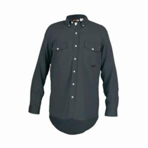 MCR Safety S1G Max Comfort™ S1G Flame Resistant Work Shirt, L/Regular, Gray, 88% Cotton/12% Nylon, 36-1/4 in L