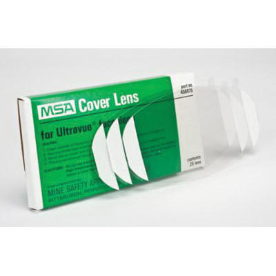 MSA 456975 Ultravue® Lens Cover, For Use With OptimAir® 6HC PAPR Emergency Respiratory Protection with 10031343, 10031342, 10031344 Facepieces, Clear