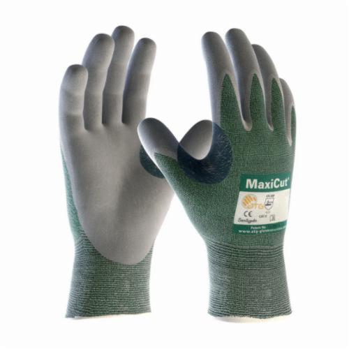 PIP® MaxiCut® 3 18-570 Breathable Unisex Cut Resistant Gloves, MicroFoam/Nitrile Coating, Glassycra®/Nylon/Polyester, Continuous Knit Wrist Cuff, Resists: Abrasion, Chemical, Cut, Oil, Puncture and Tear, ANSI Cut-Resistance Level: A2