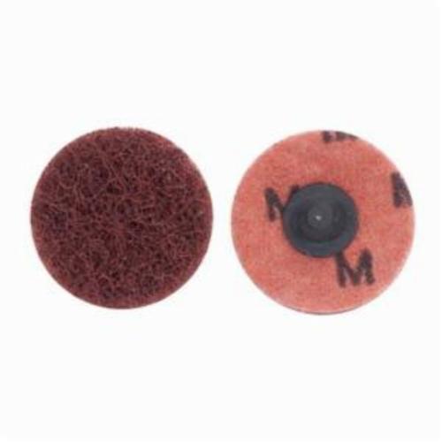 Norton® Merit® Buffing 08834166303 Quick-Change Non-Woven Abrasive Disc, 2 in Dia, Type TR (Type III) Attachment, Aluminum Oxide, Medium Grade