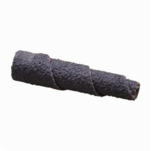 Norton® Merit® 08834181708 Full Tapered Coated Spiral Roll, 3/8 in Dia x 1-1/2 in OAL, 1/8 in Pilot Hole, 80 Grit, Aluminum Oxide Abrasive