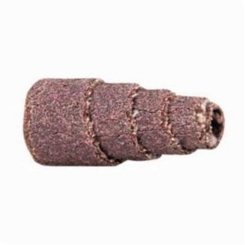 Merit® 08834181734 Full Tapered Coated Spiral Roll, 1/2 in Dia x 1 in OAL, 1/8 in Pilot Hole, 60 Grit, Aluminum Oxide Abrasive