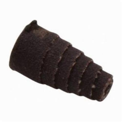 Merit® 08834181737 Full Tapered Coated Spiral Roll, 1/2 in Dia x 1 in OAL, 1/8 in Pilot Hole, 120 Grit, Aluminum Oxide Abrasive