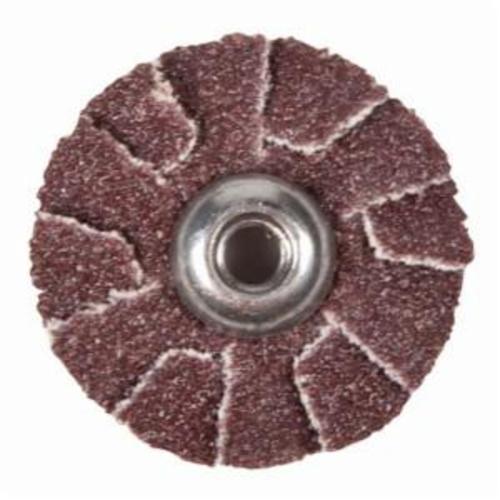 Norton® Merit® 08834184000 Overlap Quick-Change Slotted Coated Abrasive Disc, 4 in Dia, 60 Grit, Medium Grade, Aluminum Oxide Abrasive, Cotton Backing