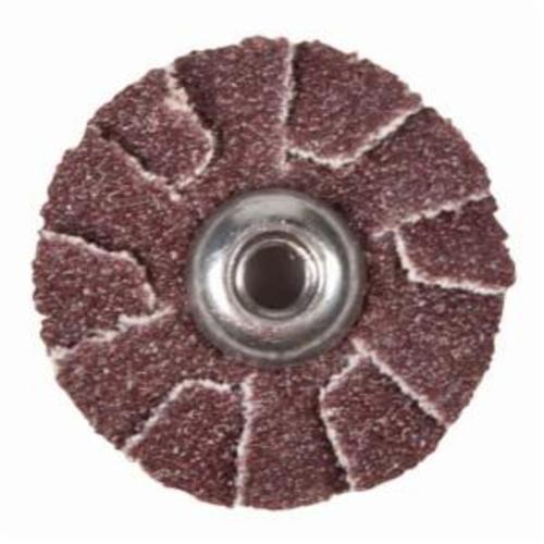 Merit® 08834184041 Overlap Quick-Change Slotted Coated Abrasive Disc, 3 in Dia, 60 Grit, Coarse Grade, Aluminum Oxide Abrasive, Cotton Backing
